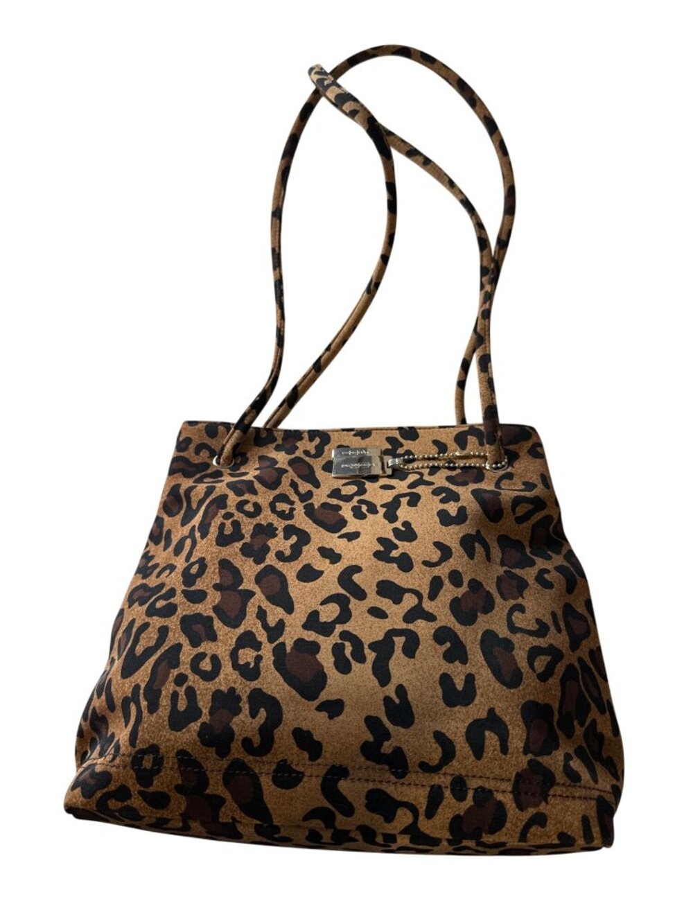 Evan-Picone Leopard Print Tote Bag With Double Handles & Magnetic Snap Closure - Picture 3 of 10